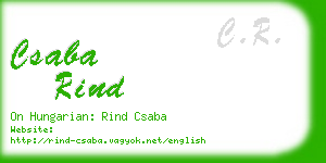 csaba rind business card